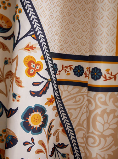 Vintage floral shower curtain